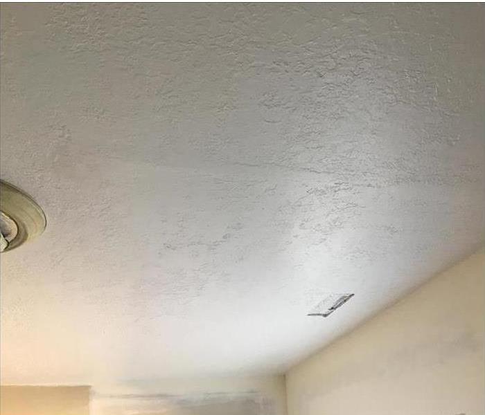 Ceiling restored after suffering water damage due to an ice dam
